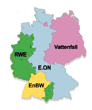 Karte Deutschland Verbund Stromkonzerne