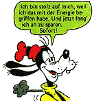 Comic Goofy Energiesparen