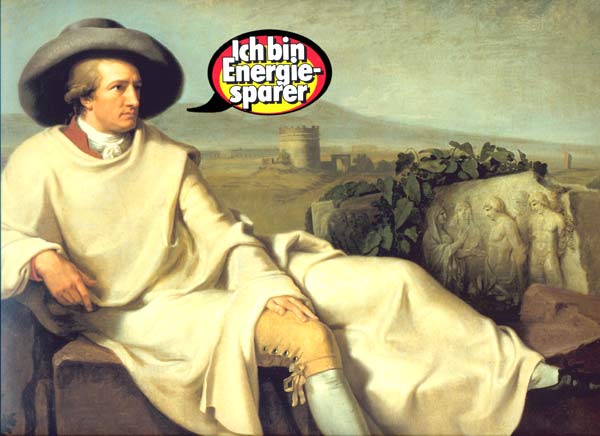 Gemälde Goethe ist Energiesparer