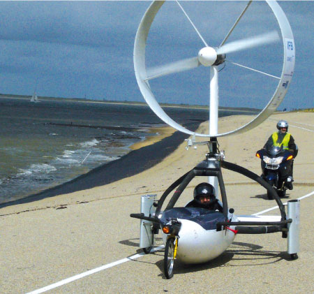 Strandflitzer Windrad-Antrieb