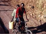 Afrika Menschen Fahrrad