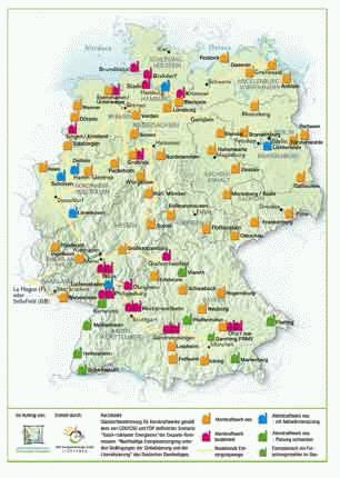 Karte Deutschland Kraftwerk-Standorte