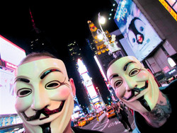 2624 Occupy-Demonstranten mit Anonymous-Masken