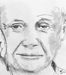 279 Zeichnung Porträt Jean Ziegler