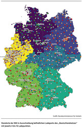 800 Deutschlandkarte E-Auto-Ladestationen / Grafik: Bundesministerium für Verkehr