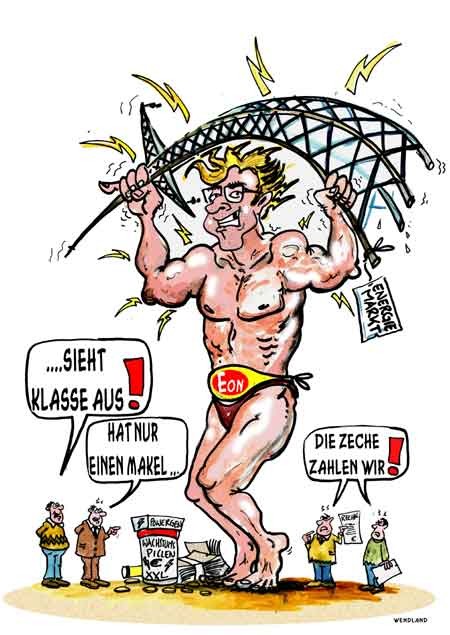 Cartoon EON Rekord-Gewinne