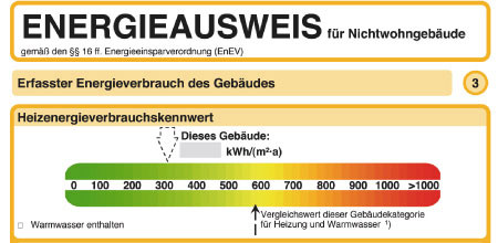 Energiepass für Nichtwohngebäude