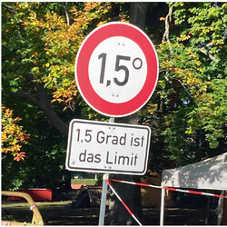 2712 3511 Protestschild 1,5 Grad ist das Limit
